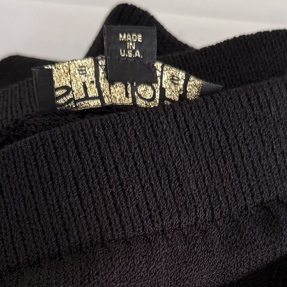 St John Basics Black Santana Knit Pencil Skirt Womens Size 14 Elastic Waist - Picture 6 of 8